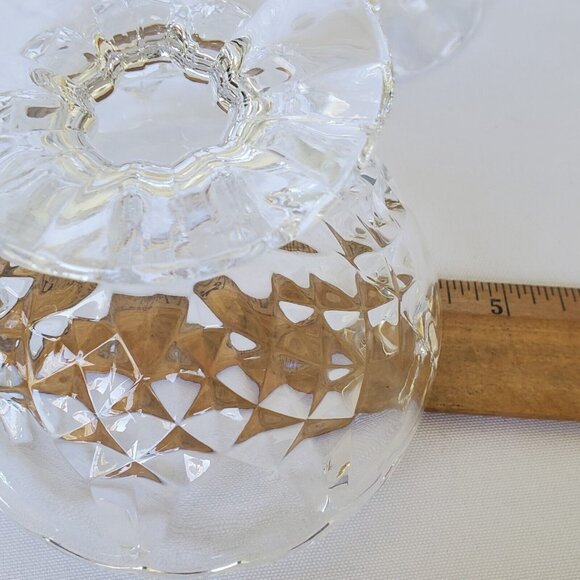 4 Cristal d'Arques Longchamp Footed Bowls Fruit Dessert Scalloped Rims - Picture 8 of 9